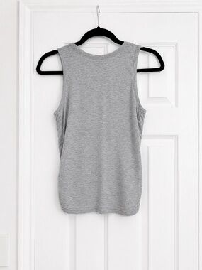 Mono B Overlay Back Crew Neck Tank Top